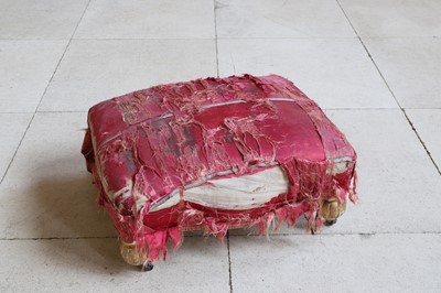 Lot 80 - A Victorian giltwood footstool