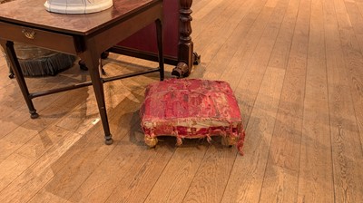 Lot 80 - A Victorian giltwood footstool