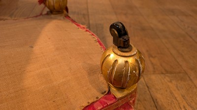 Lot 80 - A Victorian giltwood footstool