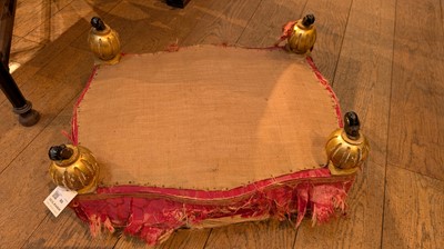 Lot 80 - A Victorian giltwood footstool