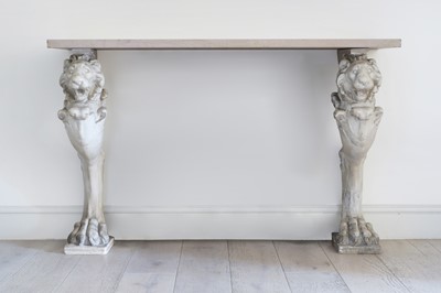 Lot 219 - A marble-topped pier table