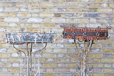 Lot 436 - An ironwork jardinière