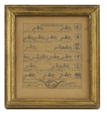Lot 141 - The 'Chester May 2nd 1791' horse race results