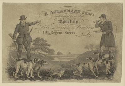Lot 140 - An advertisement for the publisher and printseller Rudolph Ackermann