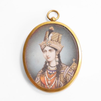Lot 413 - An Indian painted miniature on ivory