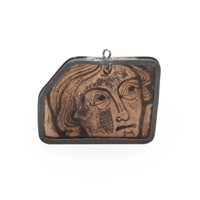 Lot 194A - An antique stained glass fragment