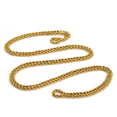 Lot 310 - A high carat gold rope chain