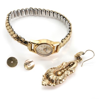 Lot 362 - A ladies' 18ct gold mechanical watch