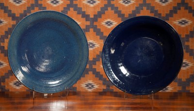 Lot 695 - A pair of Chinese stoneware chargers