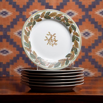 Lot 701 - A group of seven Chinese porcelain plates