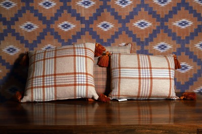 Lot 534 - A group of three Welsh wool cushions