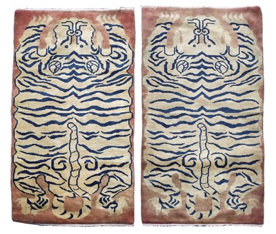 Lot 685 - A pair of Tibetan wool rugs