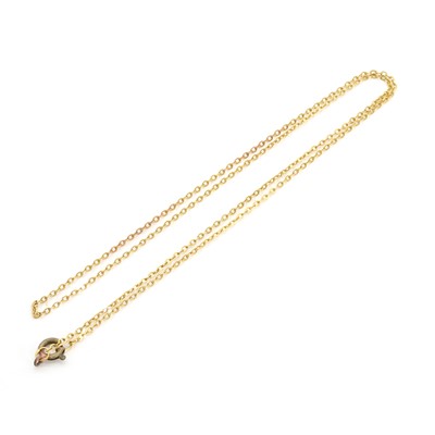 Lot 375 - A gold cable link chain