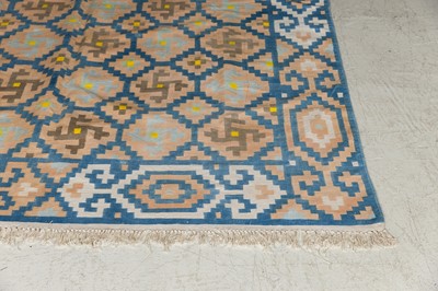 Lot 85 - A large flat-weave wool dhurrie