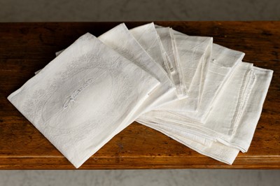 Lot 321 - A set of linen napkins