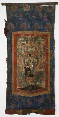 Lot 595 - A Tibetan thangka