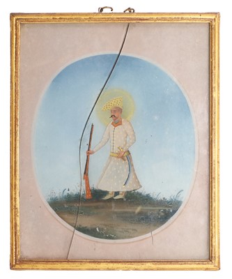 Lot 432 - A Mughal reverse glass painting