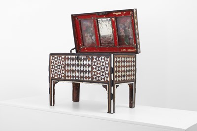 Lot 316 - An Ottoman ivory, mother-of-pearl and tortoiseshell-inlaid table casket