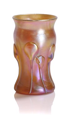 Lot 31 - A Tiffany 'Favrile' miniature glass vase