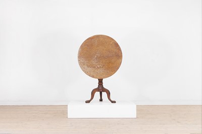 Lot 609 - A George II-style oak and pollard oak tripod table