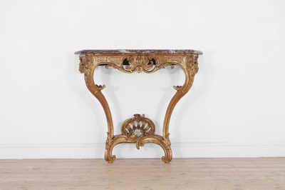 Lot 616 - A Louis XV giltwood pier table