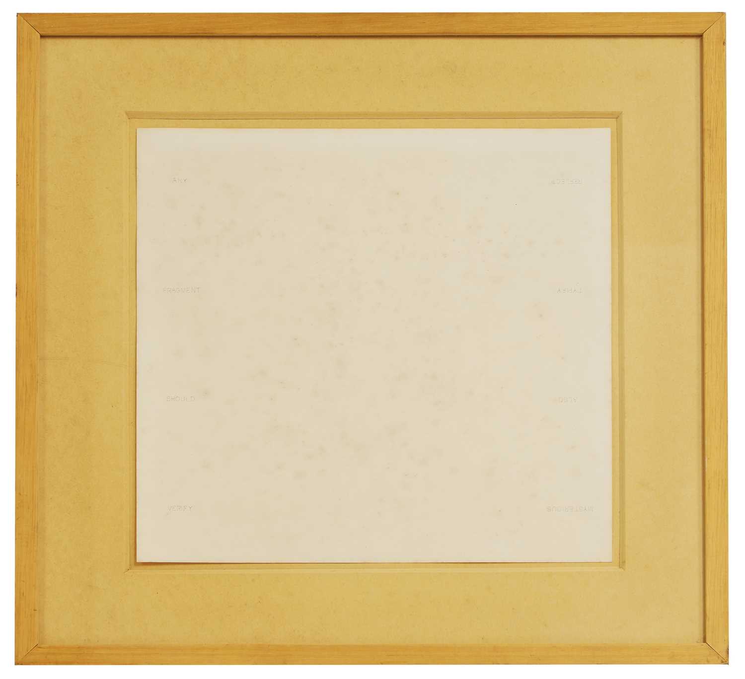 Lot 367 - Robert Barry (American, b.1936)