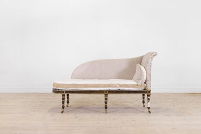 Lot 354 - A Regency-style simulated rosewood chaise longue