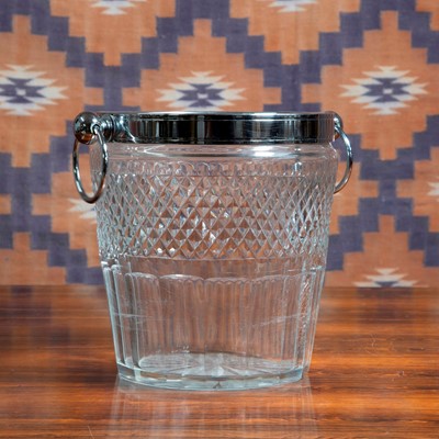 Lot 608 - A cut glass champagne bucket