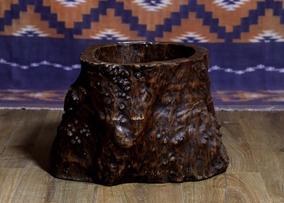 Lot 722 - A Chinese rootwood scholars brush pot