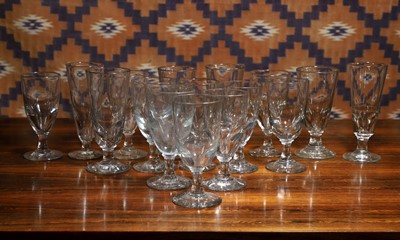 Lot 595 - A matched set of ten Absinthe glasses