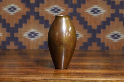 Lot 689 - A Japanese bronze patinated vase