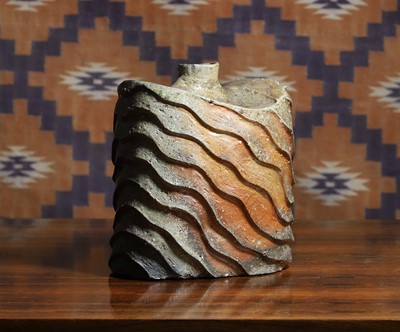 Lot 691 - A studio pottery bottle vase