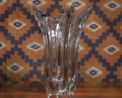 Lot 604 - A large Cristalleries De Vannes glass vase