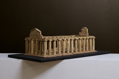 Lot 264 - A grand tour-style composite cork model of the Temple of Athena at Paestum