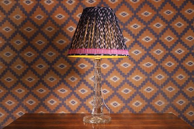 Lot 506 - A large clear glass 'Lighthouse' table lamp