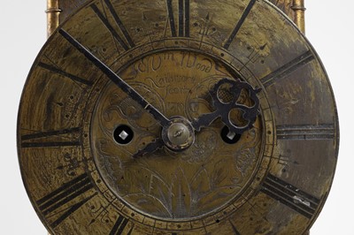 Lot 437 - A Queen Anne brass lantern clock by William Wood, Nailsworth