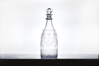 Lot 433 - A cut-glass decanter