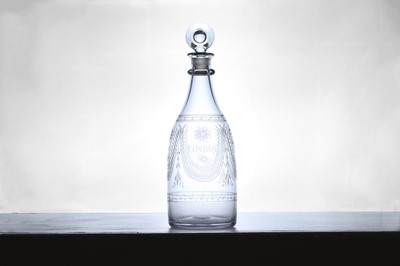 Lot 433 - A cut-glass decanter