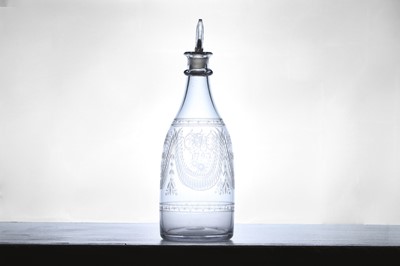 Lot 433 - A cut-glass decanter