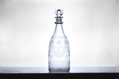 Lot 433 - A cut-glass decanter