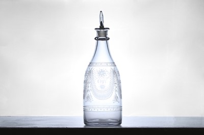 Lot 433 - A cut-glass decanter