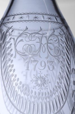 Lot 433 - A cut-glass decanter