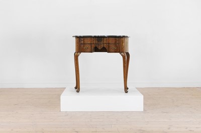 Lot 427 - A walnut and marquetry side table
