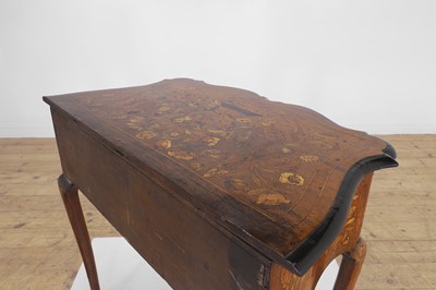 Lot 427 - A walnut and marquetry side table