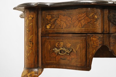 Lot 427 - A walnut and marquetry side table