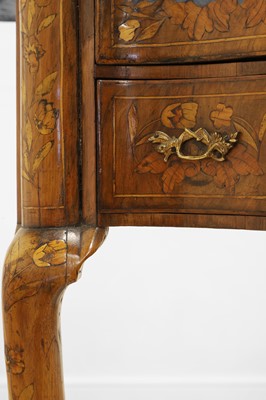 Lot 427 - A walnut and marquetry side table