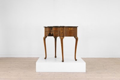 Lot 427 - A walnut and marquetry side table