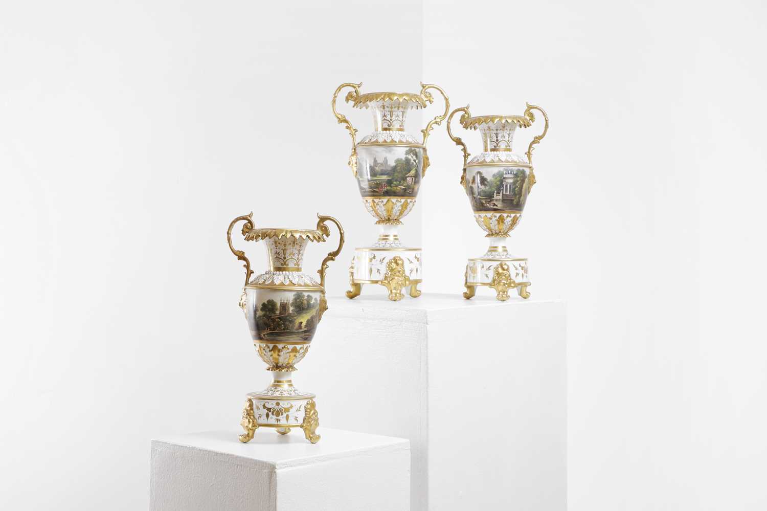 Lot 426 - A Bloor Derby porcelain garniture