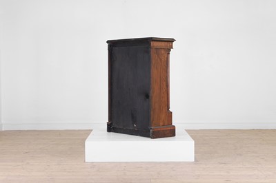Lot 418 - A Victorian burr walnut, rosewood, crossbanded and marquetry pier cabinet