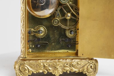 Lot 435 - A brass carriage clock by Jules of Paris